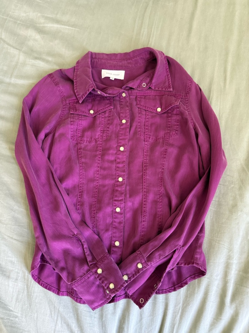 Dear John Vibrant Magenta Button-Up Shirt